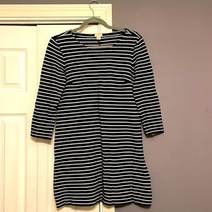 Banana republic factory black and white striped dress